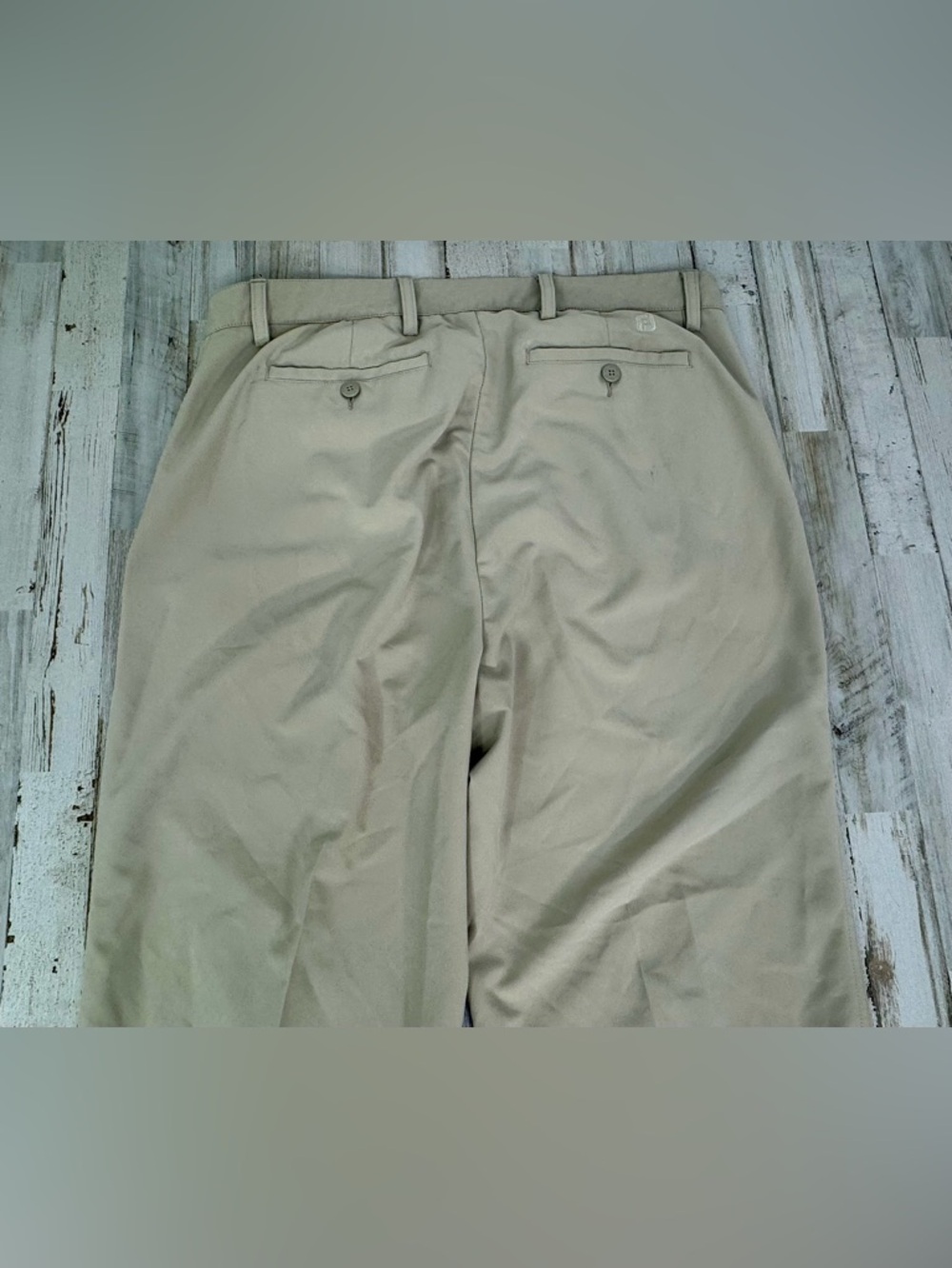 FootJoy Pants Mens 38x31 Beige Microfiber Stretch Dress Pants Golf Performance - Picture 10 of 11